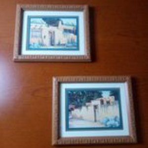 2 Vintage Homco Southwest Prints in frame